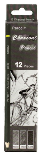 Charcoal Pencil Set of 12, Artist Quality and International brand Peroci - Art Supplies Australia