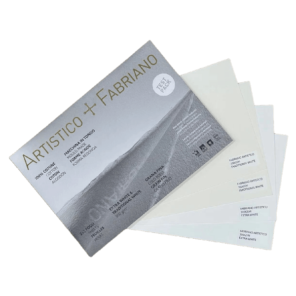 Fabriano Artistico 100% Cotton Watercolour Paper Sheet Test Pack - Art Supplies Australia