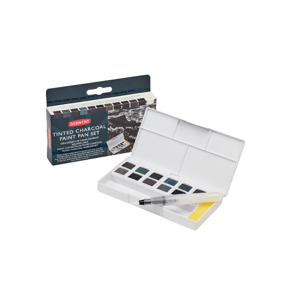 Derwent Tinted Charcoal Paint Pan Set - Art Supplies Australia