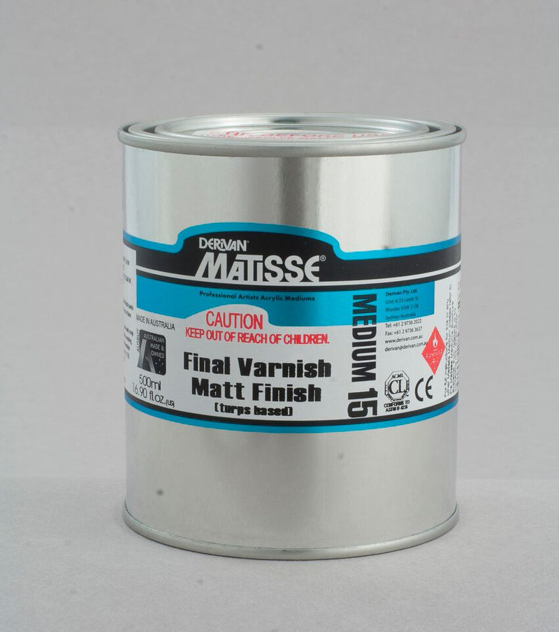 Matisse Acrylic Medium MM15 Matt Varnish (turps-based) - Art Supplies Australia