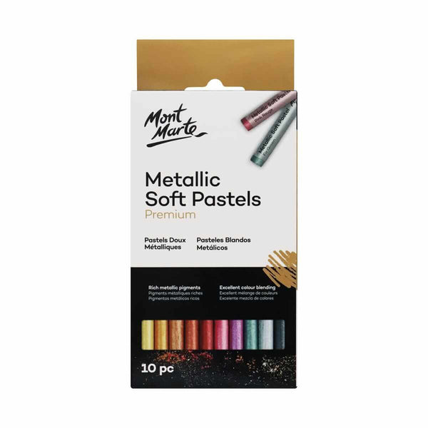 Mont Marte Metallic Soft Pastel 10 pc - Art Supplies Australia
