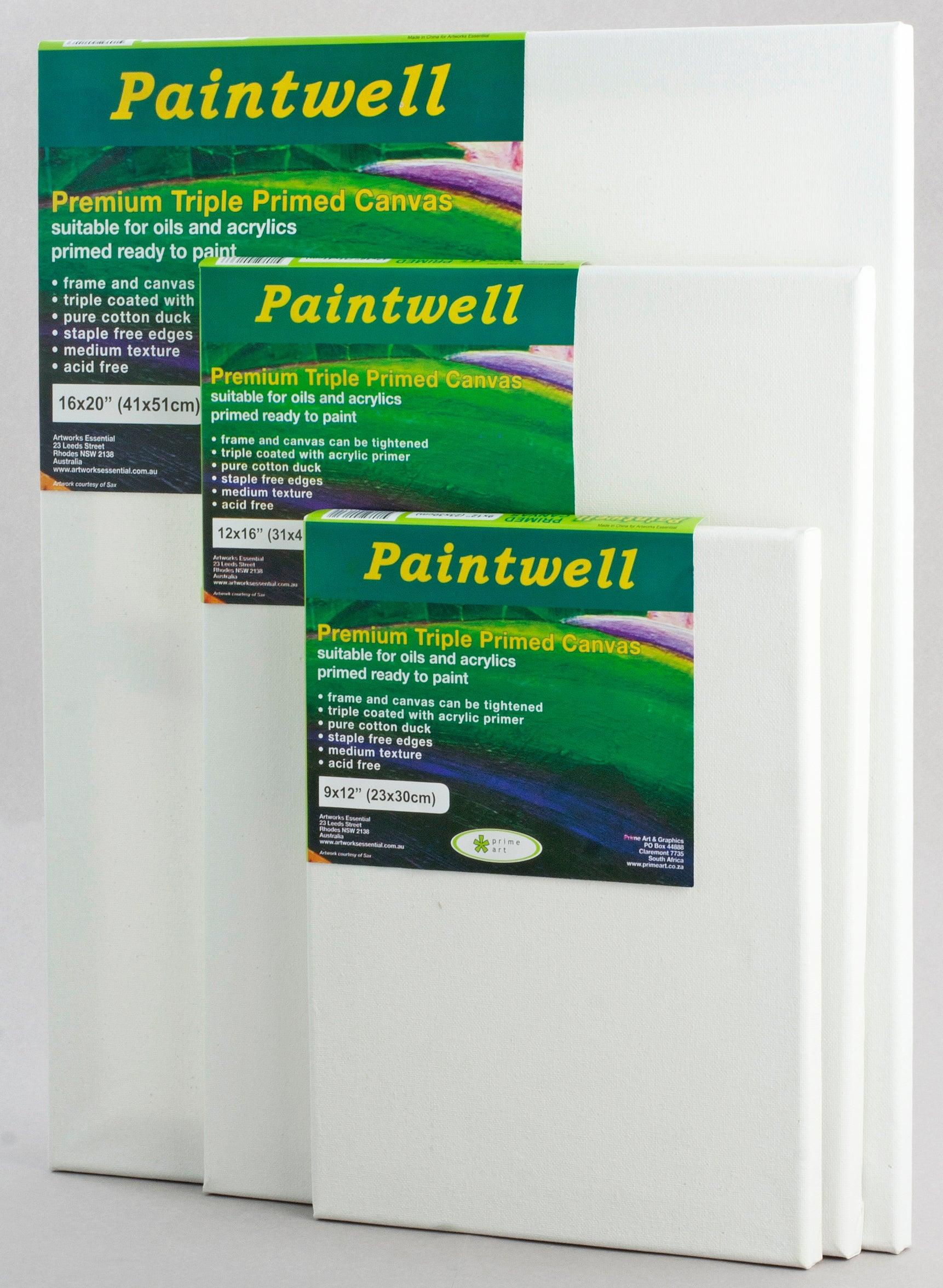 Paintwell / Luca Economical Art Stretched Canvas 18mm Thick 6OZ - Art Supplies Australia